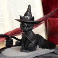 thumbnail image 3 of Occult Cat Figure Witch Hat Black 13.5cm, 3 of 4