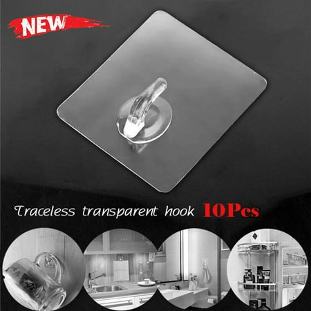 

Anti-skid Hooks Reusable Transparent Traceless Wall Hanging Hooks 2-10pcs Hooks TANGNADE