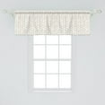 thumbnail image 2 of Ambesonne Art Deco Window Valance, Monochrome Tiny Triangles, 42" x 18", Dark Sand Brown White, 2 of 3