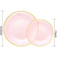 thumbnail image 2 of Platos de plástico Rubtlamp rosa con borde dorado, 60 unidades, para fiestas, 2 of 7
