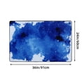 thumbnail image 5 of Bathroom Rug Non-Slip Mat, Super Soft Absorbent Bath Mat - Blue Watercolor Flannel Non-Slip Floor Mat, 36"x24", 5 of 8