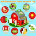 thumbnail image 2 of Juguete de aprendizaje Montessori Ellinjan Musical Farm Animal Barn 1-3, 2 of 8