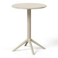 thumbnail image 3 of WestinTrends Playa 23.5" Outdoor Polypropylene Resin Round Patio Bistro Dining Table for 2, Sand, 3 of 6