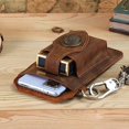 thumbnail image 4 of Funda de cuero duradera para teléfono con cinturón, bolsa de transporte, riñonera, funda para NUEVO marrón Baoblaze Carcasa de telefono, 4 of 8