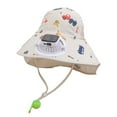 thumbnail image 2 of Kids Solar Fan Hat Summer Beach Trips Cap With Built In USB Charging Fan Outdoor Wide Brim Garden Hats UPF 50+ Casual Kids Hats Caps Beige 3, 2 of 3
