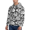 thumbnail image 3 of Goofa Tropical Leaves for Men's Hooded Sweatshirt - Lightweight Pullover Hoodie with Kangaroo Pocket, Perfect for Everyday Wear-Medium, 3 of 7