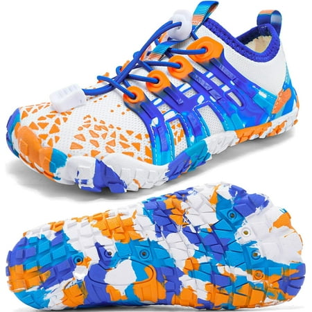 

Kids Water Shoes Boys Girls Barefoot Aqua Socks Outdoor Indoor Quick Dry Sandals Lightweight Slip On Walking Sneakers for Beach Pool Swim (Little Kid/Big Kid)