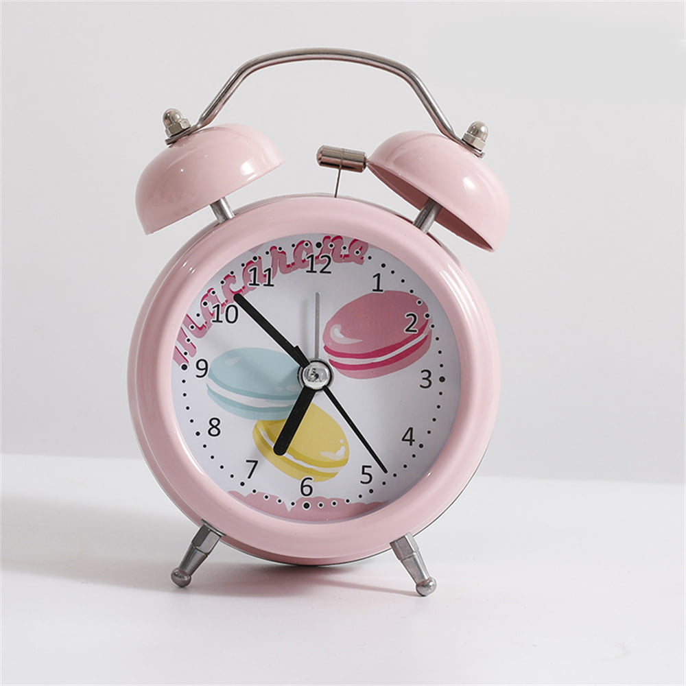 Cartoon Mini Metal Alarm Clock Creative Desktop Digital Clock for Home -  