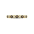 thumbnail image 2 of 10kt Yellow Gold Womens Round Brown Diamond Milgrain Dot Band Ring 1/8 Cttw, 2 of 4