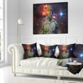 thumbnail image 3 of Designart Broken Human Body with Fire - Contemporary Throw Pillow - 18x18, 3 of 5