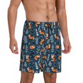 thumbnail image 2 of Pofeuu cute fall fox Print Men's Soft Woven Elastic Waistband Sleep Pajama Short-Small, 2 of 6