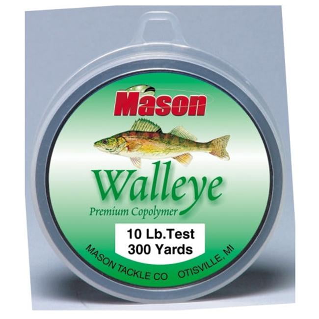Mason Tackle Company Walleye Premium Co-Polymer - 8 lb. Test 300 Yard Spool  - Clear 