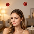 thumbnail image 4 of Party Aerial Headbands,with Glitter Balls Made of Plastic and Metal, Spring and Comfortable Headgear for Adults at Mars and Space Theme Parties (Red), 4 of 8