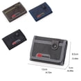 thumbnail image 6 of Man Wallets Purse with Coin Pocke Trifold Short Card Letters Print Money Folder Bag Nylon Fabric Fashion Teenager Black, 6 of 9