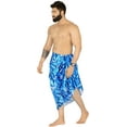 thumbnail image 2 of LA LEELA Men's Pareo Swim Trunk Swimwear Sarong Beach Wrap One Size Azure, Tie Dye Summer Vacation Party, 2 of 5