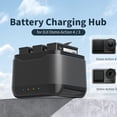 thumbnail image 2 of Battery Charging Hub Charging 3 Batteries Action Camera Accessories with Charging Indicator Light Charging Station for DJI OSMO Action 4/3 Cameras, 2 of 8