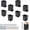 4x4 8Pcs, variant on 4x4 Post Base 8 Pack Heavy Duty Steel Post Brackets 3.6"x3.6" Powder Coated Post Anchor with Hardware Kit for Deck Fence Pergola Gazebo Support