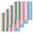 Mutli-Color, variant on Pink Green Blue Stripe Dish Towels Set, Waffle Weave Kitchen Towels 3 Pieces, Farmhouse Stripes Contemporary Microfiber Hair Face Bath Tea Towel Absorbent Quick Drying Cleaning Dish Cloths, 12"x12"