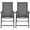 Black, variant on Alden Design Set of 2 Outdoor Texteline Folding Dining Chairs with Backrest, Gray