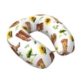 thumbnail image 2 of Disketp Rustic Western Charm Travel Pillow Memory Foam Neck Pillow Support Pillow for Camping, Sleeping Rest Cushion Airplane Pillow, 2 of 8