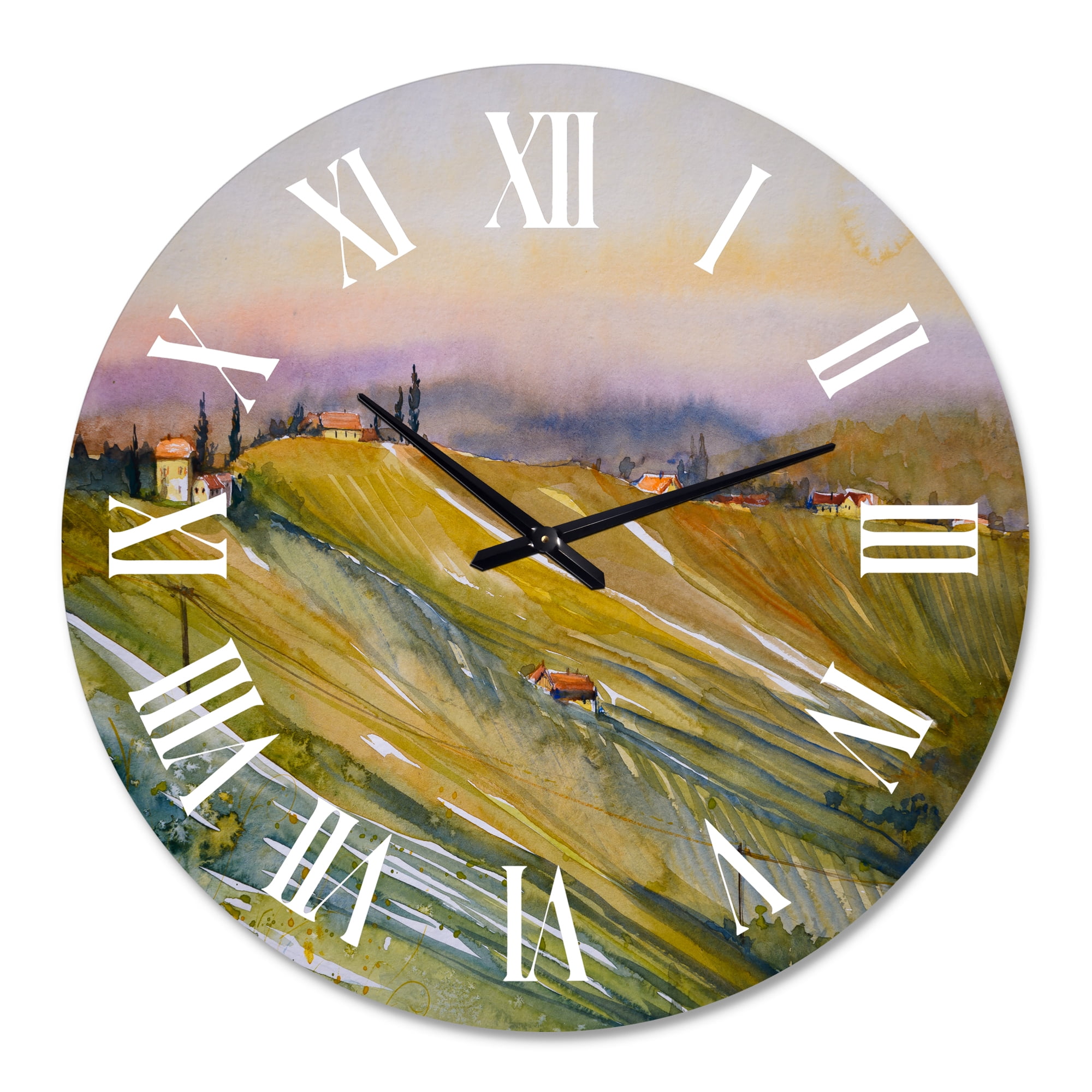 Designart 1 in Quartz Country Wall Clock