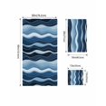 thumbnail image 4 of Abstract Blue Moire Towel Set of 3, Soft Microfiber Bath Towels, Hand Towel, Washcloths, Gradient Coastal Ocean Geometric Waves Quick-Dry Absorbent Towels for Bathroom Kitchen Hotel Beach Gym Spa, 4 of 7