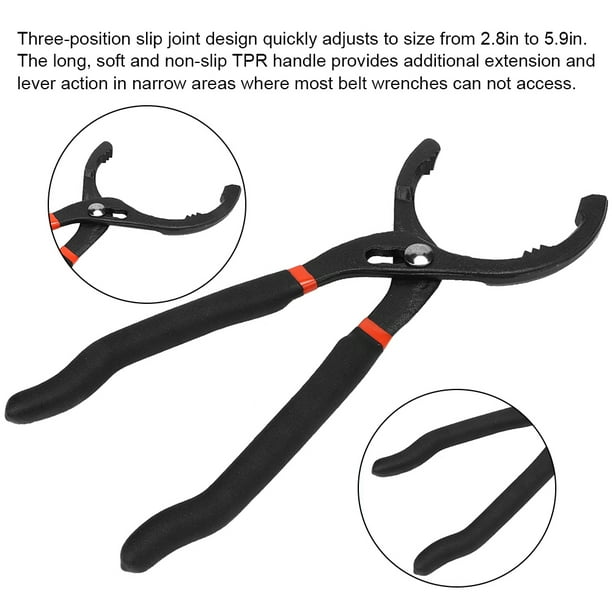 Oil Filter Clamp Uniform 2.8 5.9in Oil Filter Wrench For Removing Tightening Objects Installing Repairing