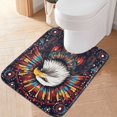 thumbnail image 2 of Yayeee Bath Rug for Bathroom Floor Non Slip Rectangle Fluffy Soft Absorbent Mat, 16"x24", Brown Abstract Eagle, 2 of 7