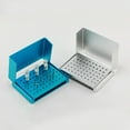 thumbnail image 2 of Multifunction Bur Holder Stand 58 Holes Autoclave Disinfection Box for Case Aluminum Alloy Sterilization for Case, 2 of 9