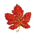 thumbnail image 1 of Visland Maple Leaf Brooch Colored Rhinestone Enamel Thanksgiving Brooch Festive Autumn Inspired Design Lapel Badge, 1 of 8