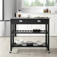 thumbnail image 3 of Crosley Chloe Stainless Steel Top Kitchen Cart in Black, 3 of 14