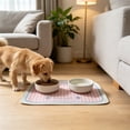 thumbnail image 6 of LiUMX Rectangular Silicone Pet Feeding Mat for Cats and Dogs, Non-Slip Waterproof Placemat with Spill-Proof Raised Edges, Easy-Clean Dishwashable Pet Bowl Tray, 6 of 6