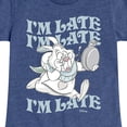 thumbnail image 3 of Alice in Wonderland - I'm Late White Rabbit - Youth Girls Fitted Short Sleeve T-Shirt, 3 of 5