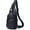 Black, variant on BULLCAPTAIN Leather Men Sling Bag Casual Crossbody Chest Bags Travel Daypack