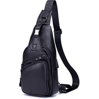 Genuine Leather Sling Backpack Crossbody Bag Adjustable Strap Travel Daypack Clearance!XEOVHV Genuine Leather Men main image 2