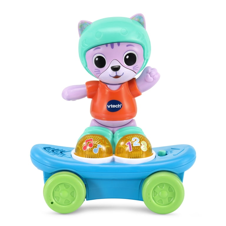 VTech Pull Back Skater Cat Interactive Skateboard Toddler Toy