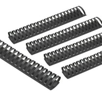Uxcell 51mm (2") Plastic Binding Combs, 10 Pcs 21 Rings Comb Binding Spines 450 Sheet Capacity Letter Size for Binding Paper Sheets, Black