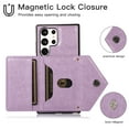 thumbnail image 6 of Dteck Crossbody Women Wallet Case for Samsung Galaxy S23 Ultra with Card Holder, Magnetic Removable Shoulder Lanyard Strap Purse Phone Cover, Lightpurple, 6 of 6
