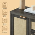 thumbnail image 5 of ARKANTOS Sideboards and Buffets, Boho Storage Cabinets with Rattan Doors and Drawers, Charcoal Oak, 5 of 7