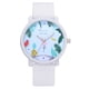thumbnail image 1 of Reloj de pulsera femenino con correa de silicona con patrón de dibujos animados lindo y esfera redonda de moda (verde), 1 of 2