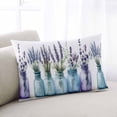 thumbnail image 2 of Spring Lavender Flower Throw Pillow Cover 16 x 24 Inch Decorative Pillow Cover Botanical Watercolor Floral Leaf Vase Lumbar Pillowcase Seasonal Rectangle Cushion Case for Couch Sofa Bed Living Room, 2 of 7