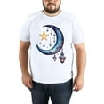 thumbnail image 4 of Mens Oversize T Shirts Moon (5)Casual Short Sleeve Basic Tees Crew Neck T-Shirt Funny Graphic Tees Black or White XS-5XL, 4 of 5