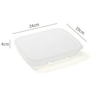 Divided Veggie Tray with Lid Vegetable Storage Square Appetizer Relish Serving Platter with 5/6 Compartment Snack Container