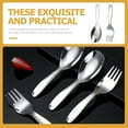thumbnail image 4 of MasteelfCA 4Pcs Serving Spoon Serving Fork Stainless Steel Large Service Cutlery for Home Kitchen, 4 of 9