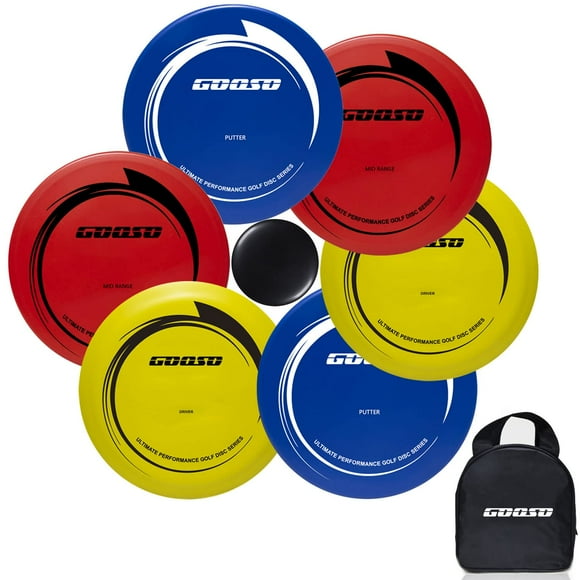Set de disc golf GOOSO Driver, gama media y putter con bolsa 6P