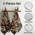 thumbnail image 3 of Nawy Cute Floral Design Sherpa Throws Kitchen Towels 2-Pack for Bathrooms & Kitchens 27.5x16in 27.5*16in, 3 of 6