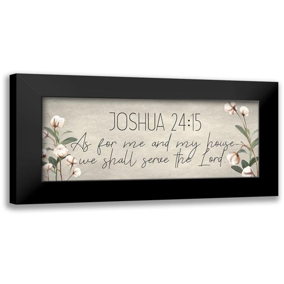 Kimberly, Allen 14x8 Black Modern Framed Museum Art Print Titled - Joshua 24 15 Cotton