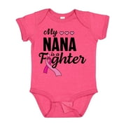 Inktastic Breast Cancer Awareness My Nana is a Fighter Boys or Girls Baby Bodysuit
