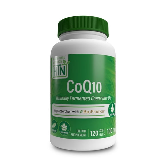 Health Thru Nutrition | CoQ10 Con BioPerine, 100 MG, 120 Cápsulas, Suplemento para el Apoyo Antioxidante