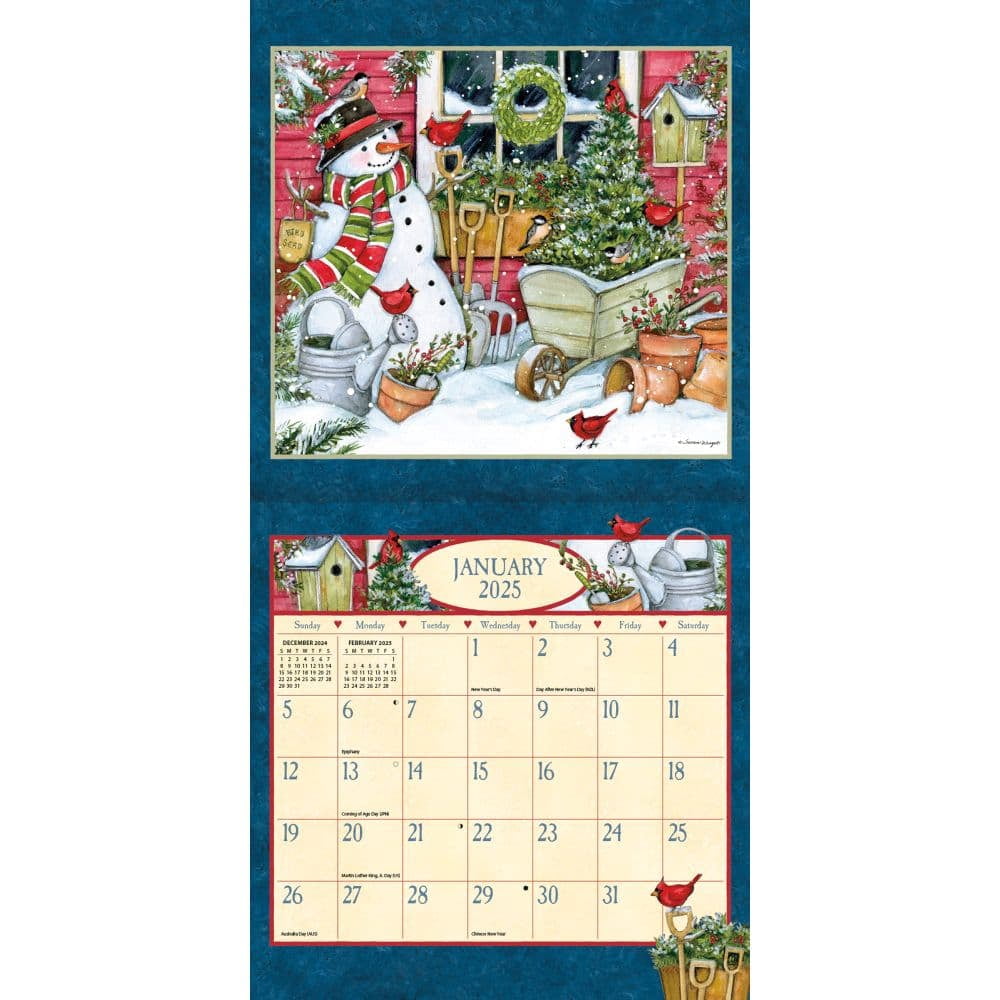 LANG Heart & Home 2025 Two Year Planner - 24-Month Calendar With Susan Winget Artwork